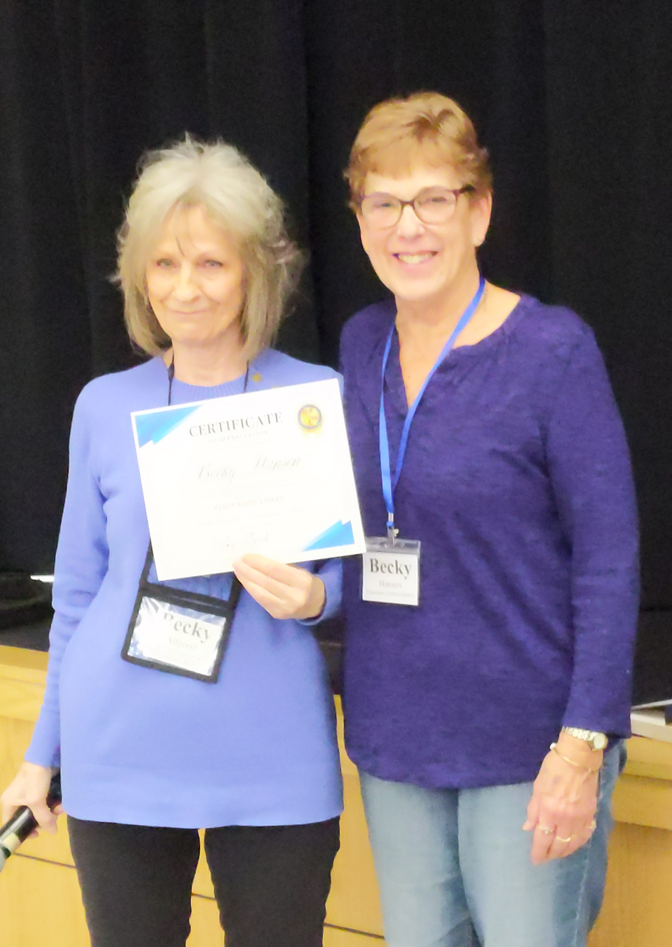 Becky Hansen Volunteer